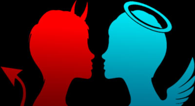 Чёрная и белая маги (ангел и демон)